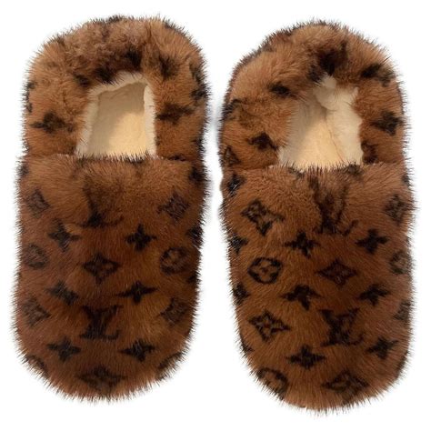 louis vuitton slippers with fur|Louis Vuitton slippers price.